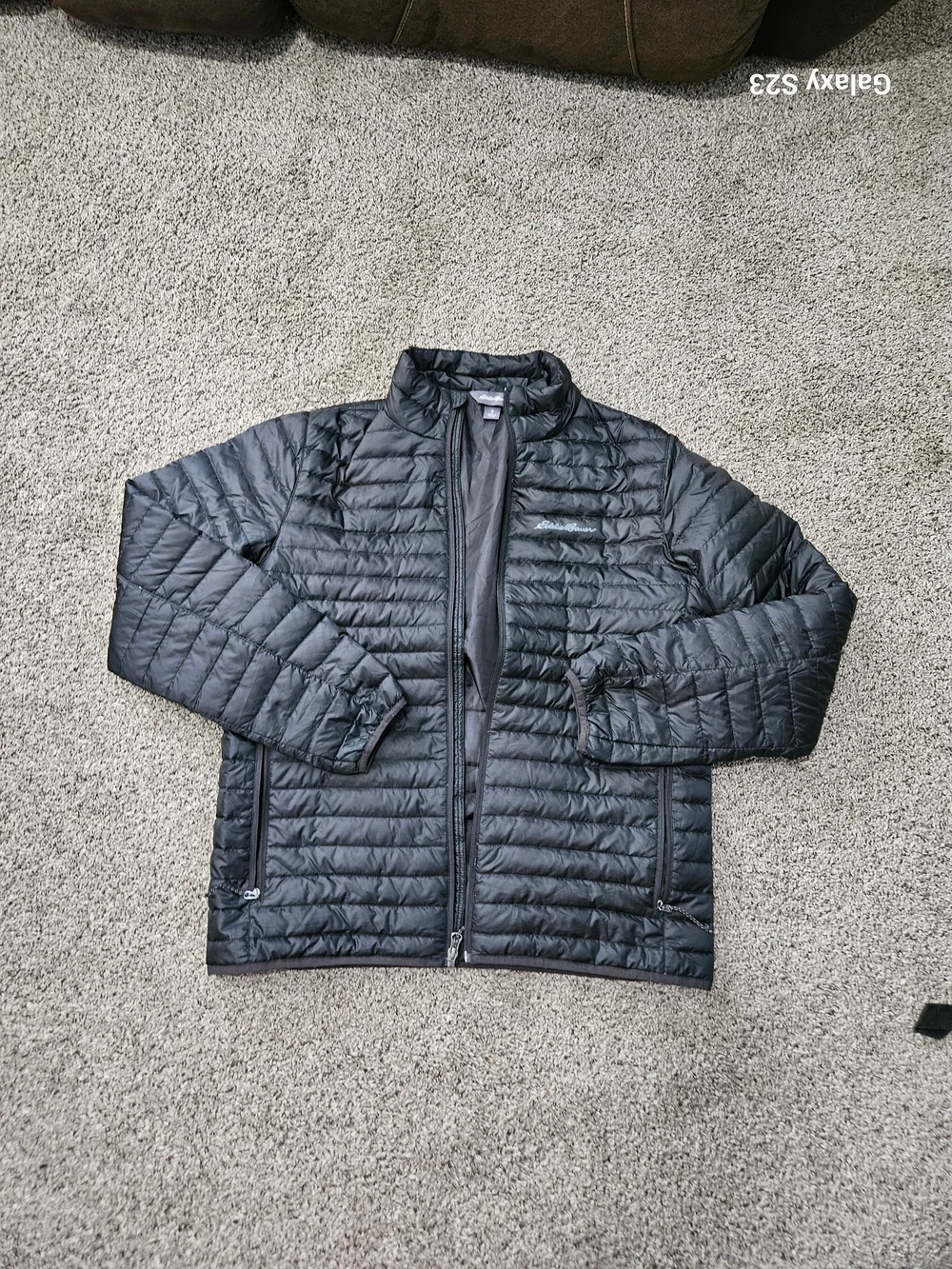 Eddie Bauer Black Quilted Packable Puffer Jacket